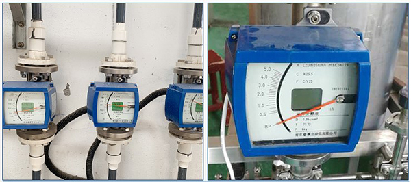 防腐型金屬管浮子流量計現場安裝使用圖